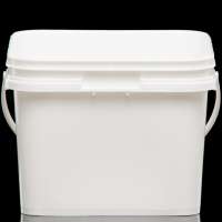 8 liter wholesale square plastic buckets with lid